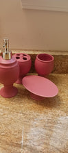 Load image into Gallery viewer, Yellow or Pink Ceramic Bathroom Accessory Set
