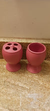 Load image into Gallery viewer, Yellow or Pink Ceramic Bathroom Accessory Set