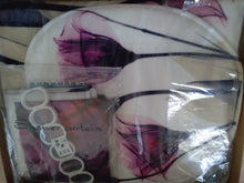 Load image into Gallery viewer, Fushia Flower 5 Piece Shower Curtain Set