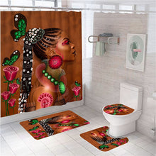 Load image into Gallery viewer, African Queen Shower Curtain Set