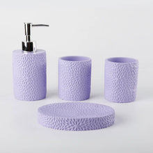 画像をギャラリービューアに読み込む, Purple Textured Resin Bathroom Set
