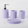 Purple Textured Resin Bathroom Set