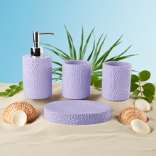 画像をギャラリービューアに読み込む, Purple Textured Resin Bathroom Set