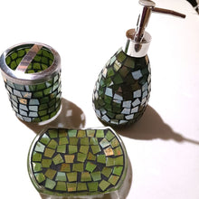 이미지를 갤러리 뷰어에 로드 , Green Muti-Piece Mosaic Glass Bathroom Sets