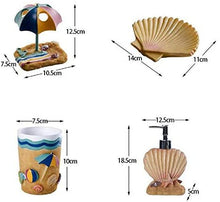 이미지를 갤러리 뷰어에 로드 , Beach Bathroom Accessory Set