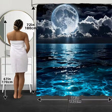Load image into Gallery viewer, Blue Moon Shower Curtain  180x180 cm