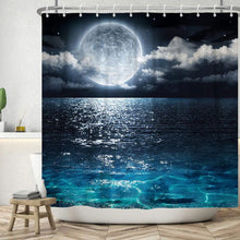 Load image into Gallery viewer, Blue Moon Shower Curtain  180x180 cm