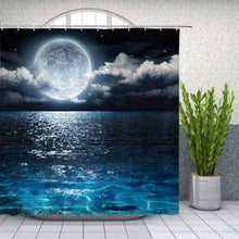 이미지를 갤러리 뷰어에 로드 , Blue Moon Shower Curtains