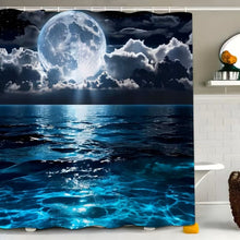 Load image into Gallery viewer, Blue Moon Shower Curtain  180x180 cm