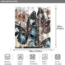 Load image into Gallery viewer, Butterfly Shower Curtain Bathroom Accessory Set