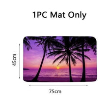 Load image into Gallery viewer, Purple, Pink And Black Palm Tree Shower Curtain Set