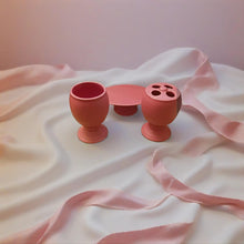 Load image into Gallery viewer, Yellow or Pink Ceramic Bathroom Accessory Set