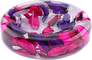 Purple and Pink Floating Flowers Bathroom Accessory Set