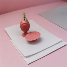 Load image into Gallery viewer, Yellow or Pink Ceramic Bathroom Accessory Set
