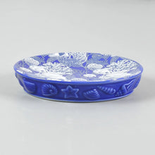 Load image into Gallery viewer, Blue Seashell Ceramic Bathroom Accessory Set
