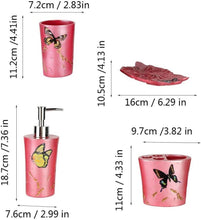 Załaduj zdjęcie do przeglądarki galerii, Pink Butterflies Bathroom Accessory Set