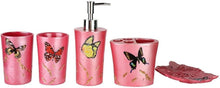 Load image into Gallery viewer, Pink Butterflies Bathroom Accessory Set