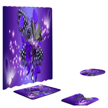 Load image into Gallery viewer, Purple Shower Curtain Set