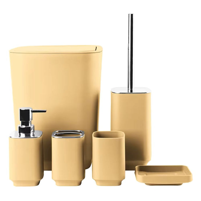 Orange European Style Acrylic Bathroom Accessory Set