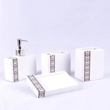 이미지를 갤러리 뷰어에 로드 , Black and White Bathroom Accessory Set