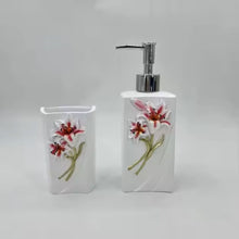 Load image into Gallery viewer, White Resin Bathroom Accessory Set