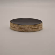 이미지를 갤러리 뷰어에 로드 , Black and Brown Wood Grain Ceramic Bathroom Accessory Set