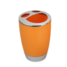 Load image into Gallery viewer, Orange And Silver Bathroom Accessory Set