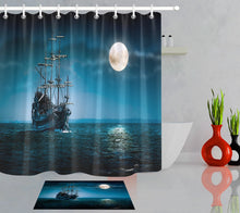 Load image into Gallery viewer, Pirate Ship Shower Curtain Set