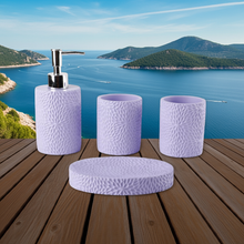 画像をギャラリービューアに読み込む, Purple Textured Resin Bathroom Set