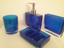 画像をギャラリービューアに読み込む, Translucent Blue Acrylic Bathroom Accessory Set