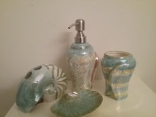 Load image into Gallery viewer, Green and Blue Iridescent Bathroom Accessory Set - watson-bathroom-accessories