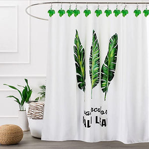 Green Leaves Shower Curtain Hooks