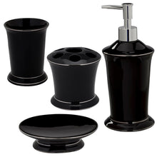 Load image into Gallery viewer, Black Bathroom Accessory Set