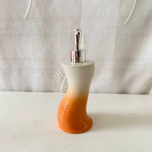 Peach/Orange And White Gradient Bathroom Accessory Set
