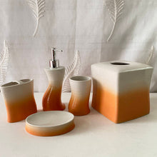 画像をギャラリービューアに読み込む, Peach/Orange And White Gradient Bathroom Accessory Set