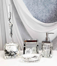 Load image into Gallery viewer, Chic Silver Pearls Bathroom Accessory Set