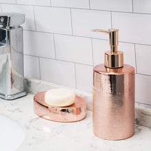 Load image into Gallery viewer, Textured Rose Gold Ceramic Bathroom Set