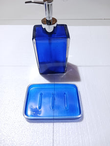 Dark Blue Acrylic Bathroom Accessory Set