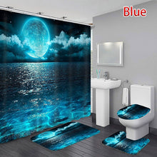 Load image into Gallery viewer, Blue Moon Shower Curtain Set