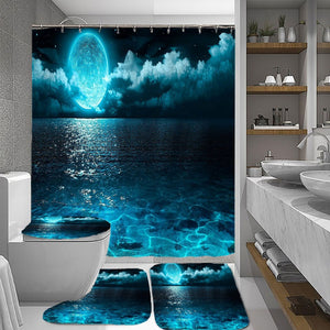 Blue Moon Shower Curtain Set