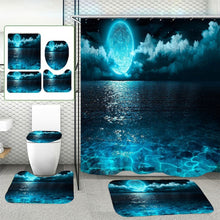 Cargar imagen en el visor de la galería, Blue Moon Shower Curtain Set