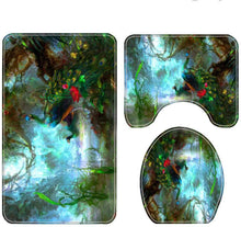 Load image into Gallery viewer, Green Peacock Shower Curtain Set