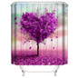 Load image into Gallery viewer, Pink Heart Shaped Shower Curtain Set