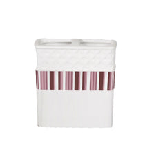 Load image into Gallery viewer, Purple and White Stripe Bathroom Accessory Set