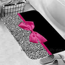 Load image into Gallery viewer, Nordic Style Leopard Print And Bow Tie Waterproof Bath Shower Curtain