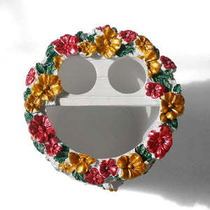 White, Red And Green Resin Bathroom Accessory Set