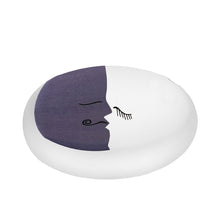 画像をギャラリービューアに読み込む, Purple and white 3-D ceramic bathroom accessory set