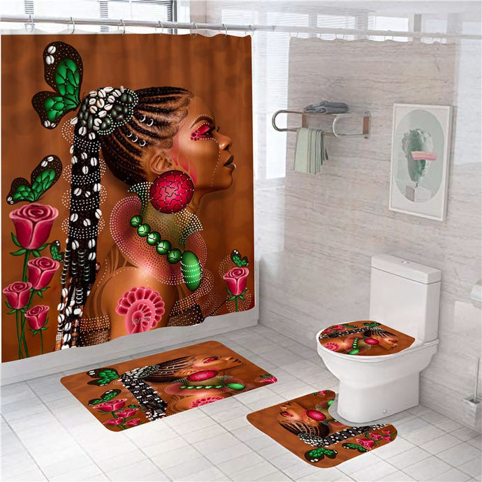 African Queen Shower Curtain Set