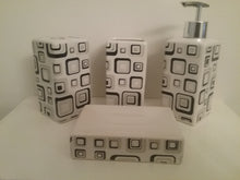 이미지를 갤러리 뷰어에 로드 , Taupe and Black Bathroom Accessory Set - watson-bathroom-accessories