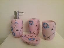 将图片加载到图库查看器，Turquoise and Pink Bathroom Accessory Set - watson-bathroom-accessories